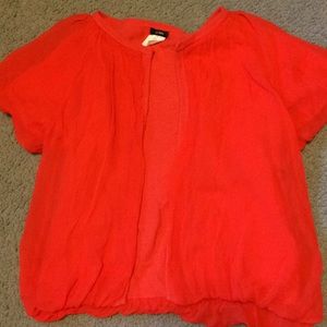 J. Crew poppy silk open cardigan sz M